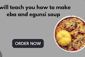 teach you how to make eba and egunsi with assorted meat