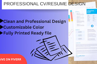 rewrite or design professional ats optimized CV, resume, cover letter in 2 hr