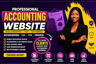 build accounting website bookkeeping tax website cpa finance accounting  website
