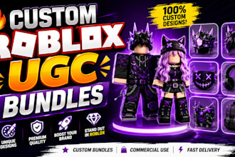create custom roblox ugc bundle, dynamic head, layered clothing and accessories