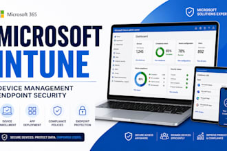 set up microsoft intune device management and endpoint security