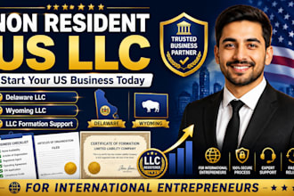 help non residents register a US llc in delaware or wyoming