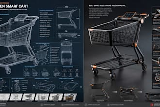 design innovative shopping carts, smart carts, foldable utility carts design