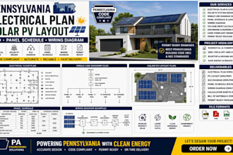 pennsylvania electrical plan solar pv layout sld panel schedule wiring diagram