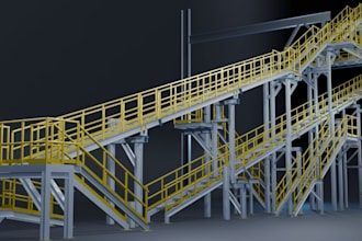 create structural design,reinforcement detailing for railings, steel fabrication