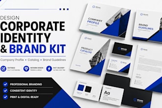 design corporate identity branding kit company profile catalog and guidelines
