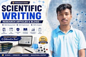 write research based scientific articles and blogs