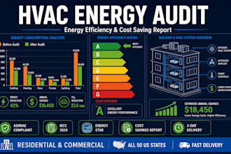 hvac energy audit, efficiency analysis and cost saving report