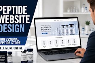 design a professional peptide website and research peptide store