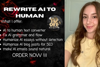 humanize ai content, ai content editing, rewrite ai to human, undetectable ai