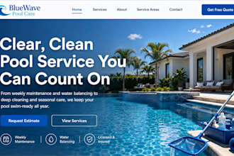 design wix pool cleaning website pool service maintenance swimming pool website