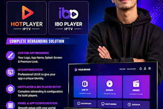 professionally rebrand hotplayer and ibo iptv player