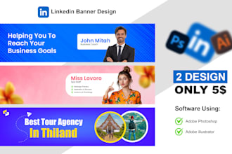 design professional linkedin banner for your branding
