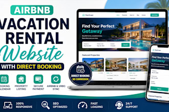 airbnb vacation rental website with direct booking  short term rental website