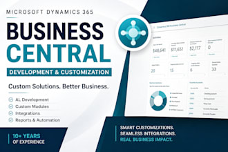 develop dynamics 365 business central solutions, read description how