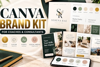 design a canva brand kit for coaches consultants