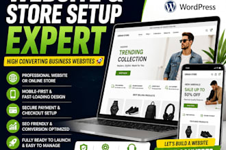 be your website and online store setup expert for a high converting business