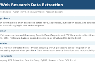 extract data from pdfs or websites into excel