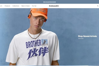 design streetwear website, streetwear shopify store and clothing brand website