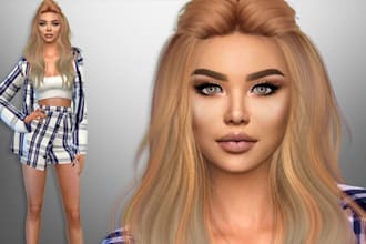 do 3d sim 4 character modeling, sim 4 animation, 3d sim 4 design