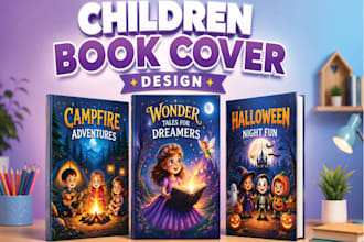 make children book cover illustration and kids book cover