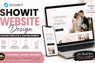 build custom showit website customize showit website showit template redesign