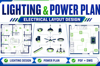 prepare electrical floor plan layout and lighting design