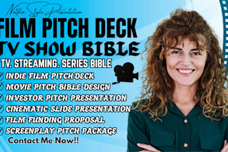 create indie film pitch deck, investor film presentation and funding deck design