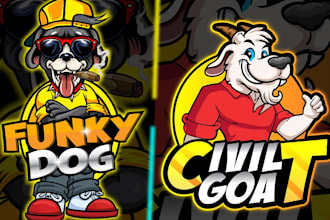 design awesome mascot logo cartoon character