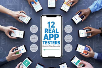 provide 12 testers for google play console testing