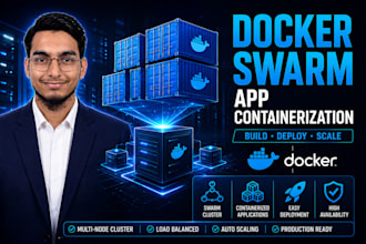 containerize your application and deploy via docker swarm