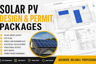 design solar permit plans, pv permit drawings and electrical plans