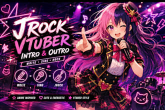 write and sing a cute japanese anime inspired vtuber  jrock songs and game theme