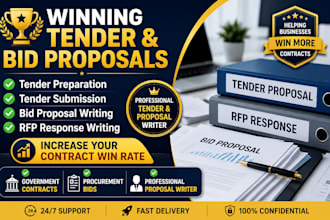 do tender preparation, tender submission, bid proposal and rfp writing
