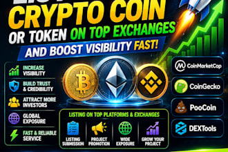 list your crypto coin or token on top exchanges and boost visibility fast