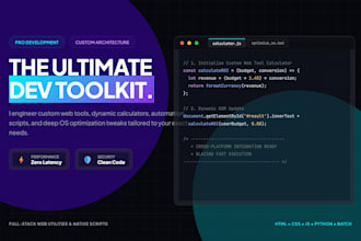 develop custom web tools, widgets or calculators