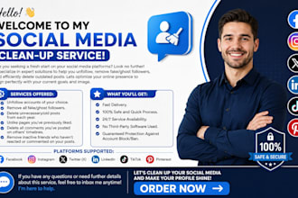 manually unfollow, remove fake followers, delete posts on social media