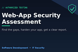 perform an authorized security assessment of your web app