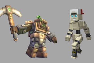 do 3d minecraft blockbench models, textures and animation