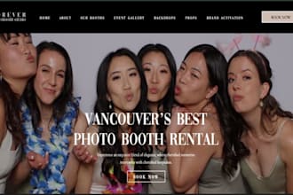 design squarespace photo booth website 360 photo booth party rental website