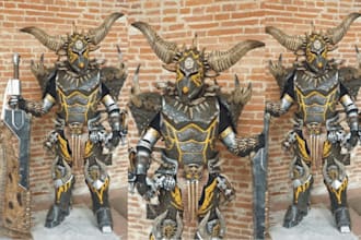 costume cosplay creation wearable armor 3d dark knight fantasy anime props armor
