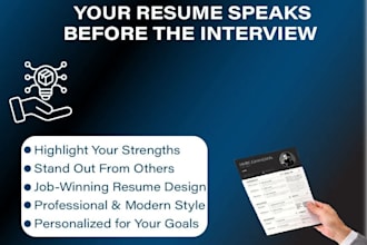design a professional ats resume, CV and cover letter