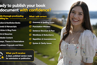do book proofreading and book editing