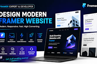 design modern framer website as framer expert and developer