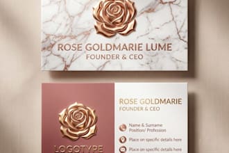 design premium feminine business card and loyalty card