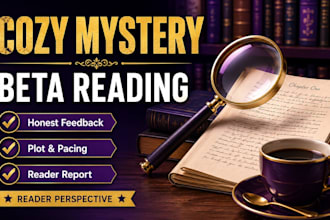 beta read your cozy mystery novel and provide reader feedback