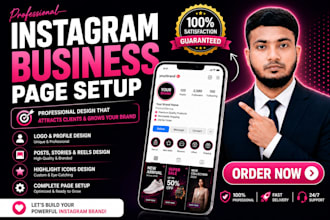 set up a high converting instagram page, logo, posters, highlight icons