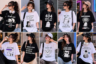 design custom anime, minimalist, and streetwear t shirt