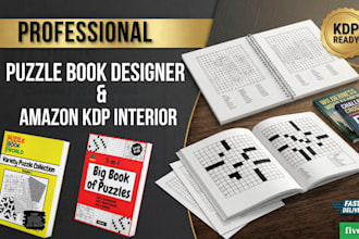 design kids word search and crossword puzzle book interiors for amazon kdp