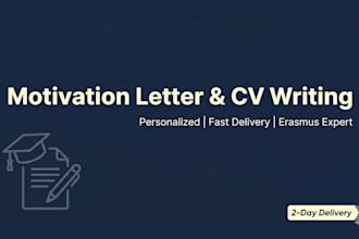 write a professional CV and motivation letter in english or spanish